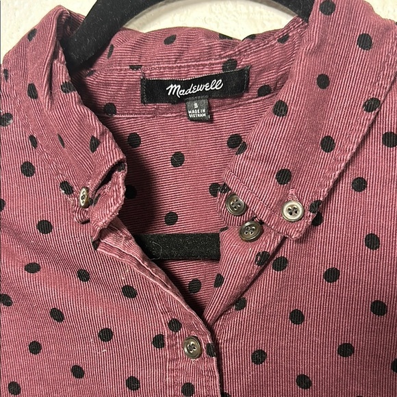 Purple corduroy Madewell button-up - Picture 3 of 4